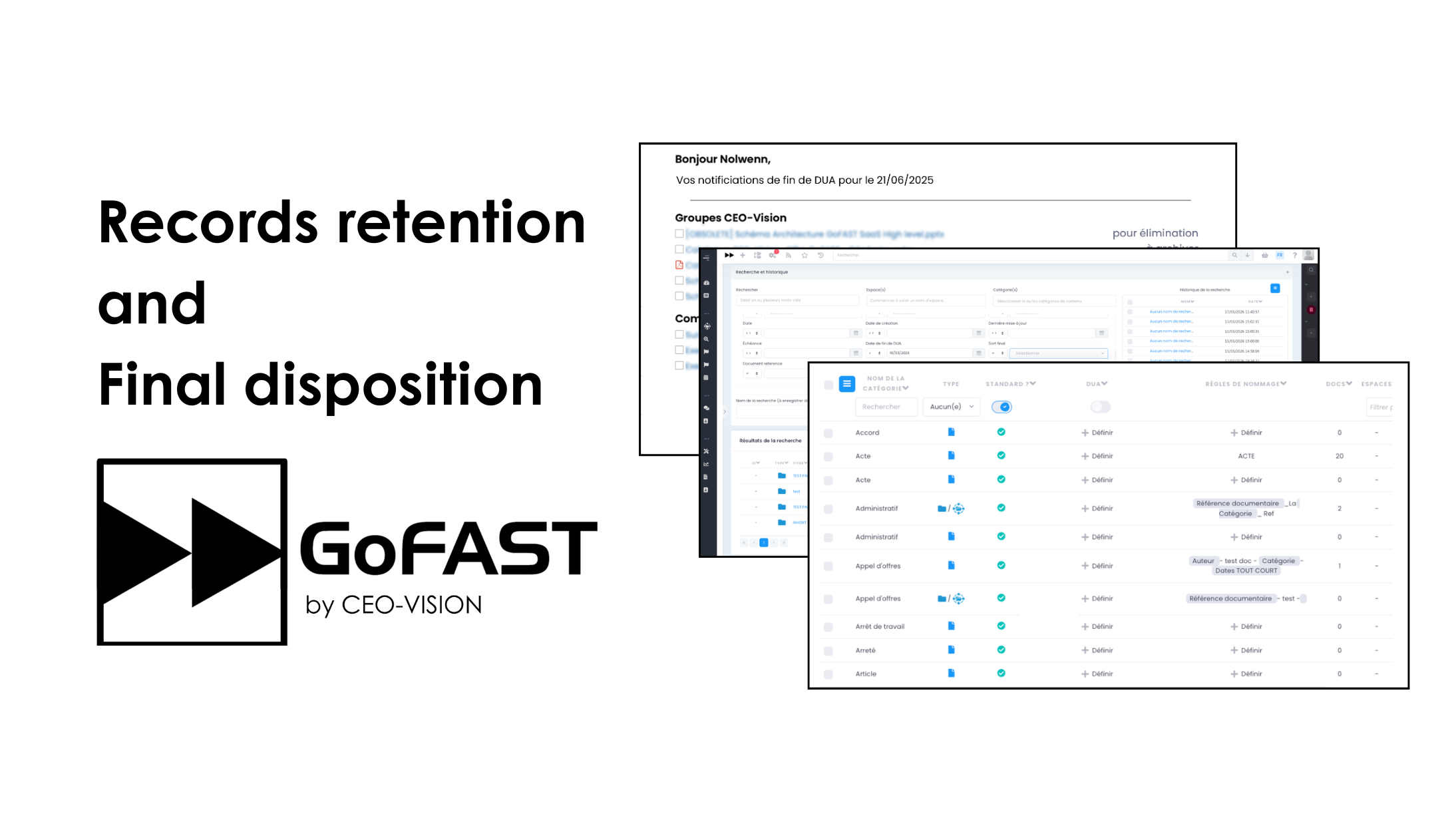 Records retention and final disposition: GoFAST automates the document lifecycle