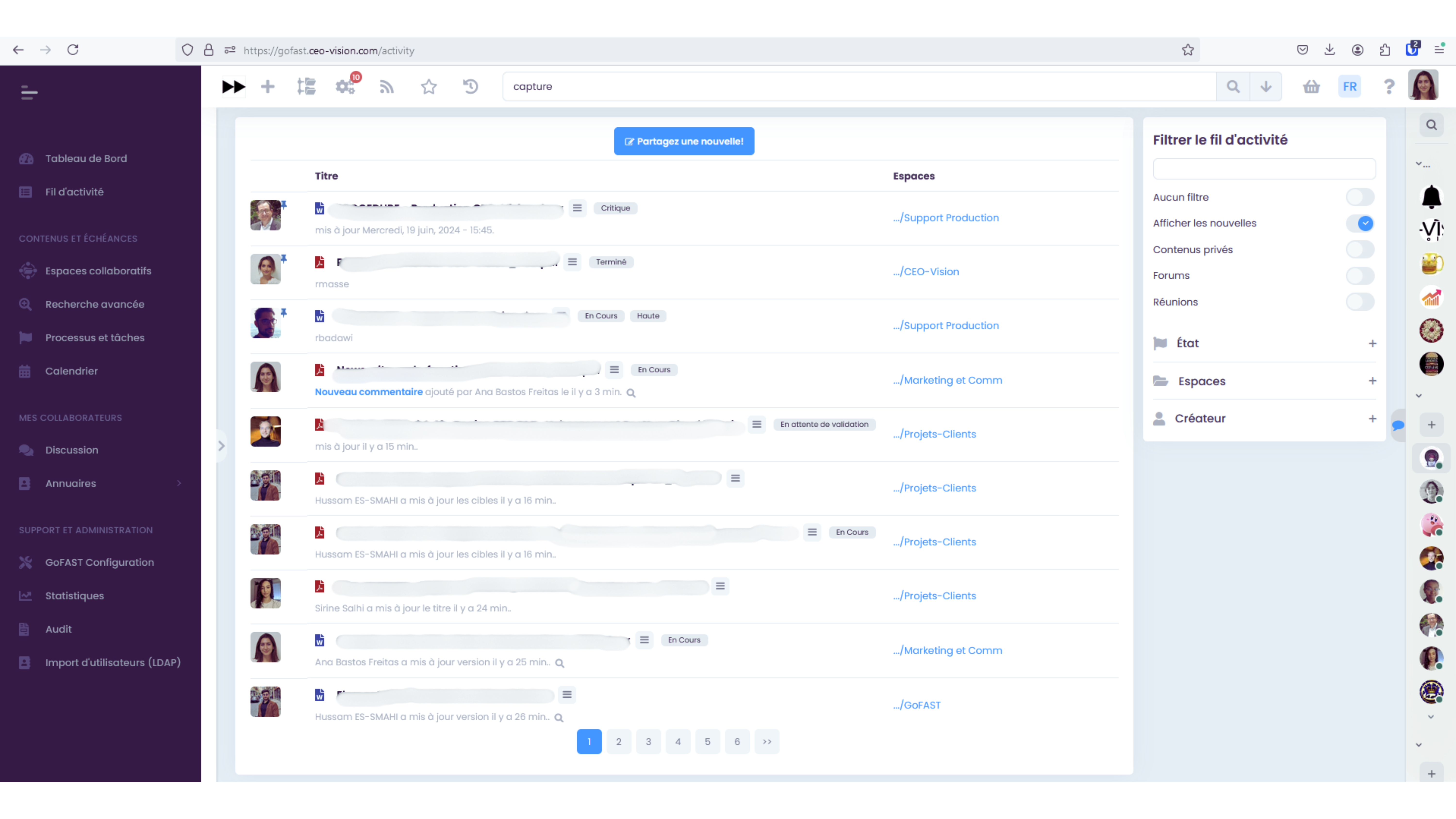 gofast interface screen shot