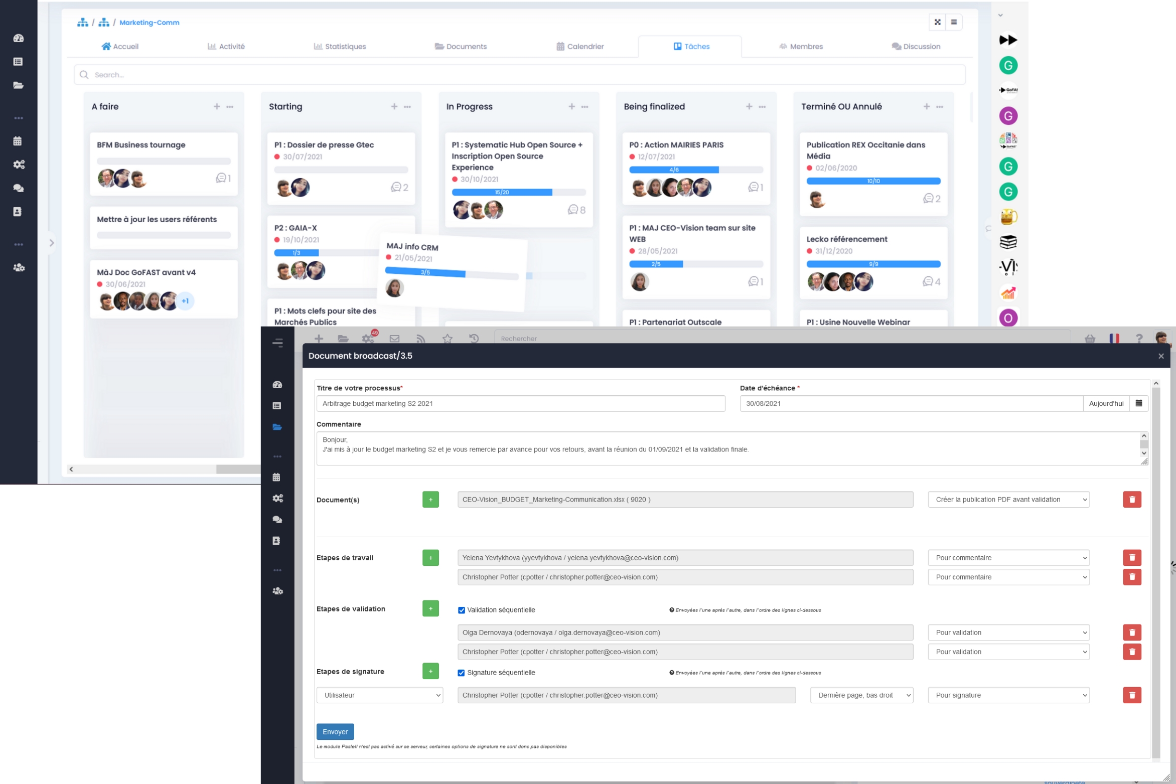 demontrastion de kanban
