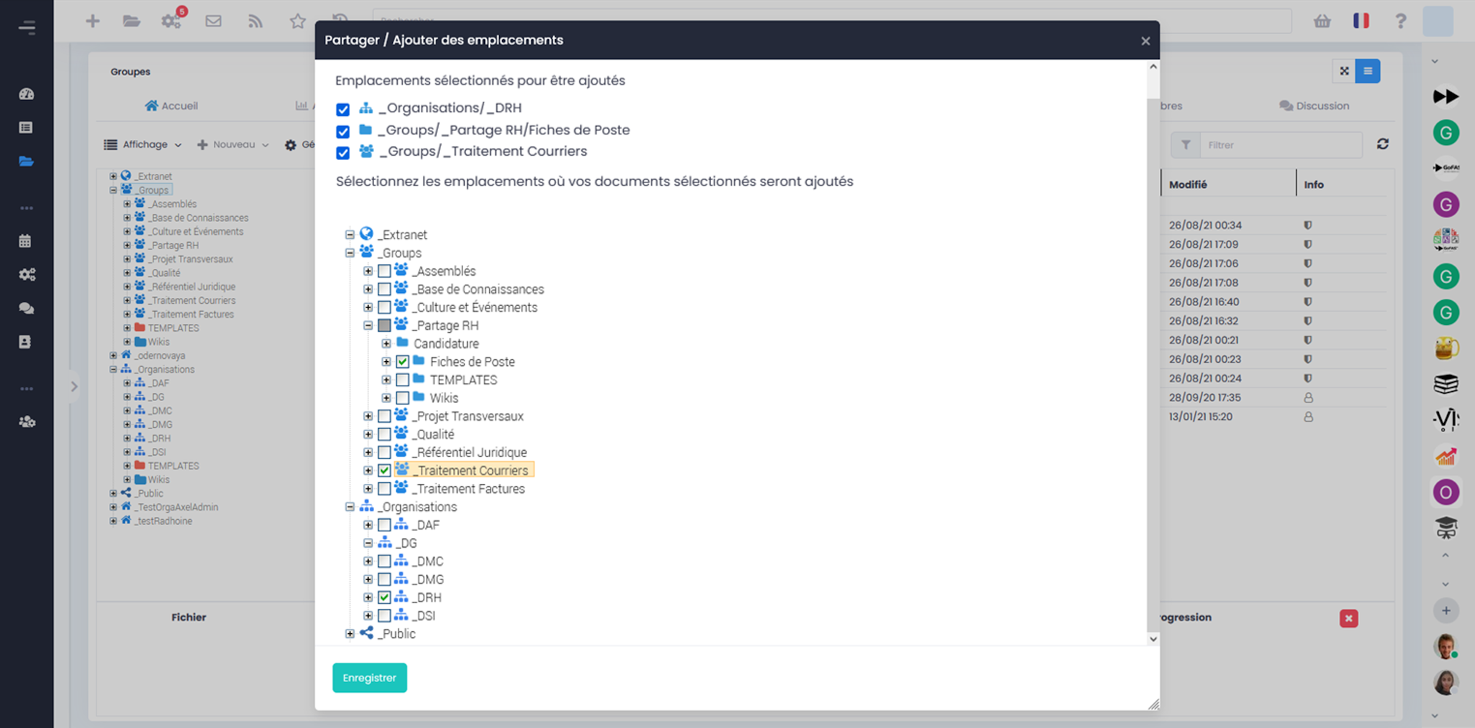 l'arbre de ficheir gofast