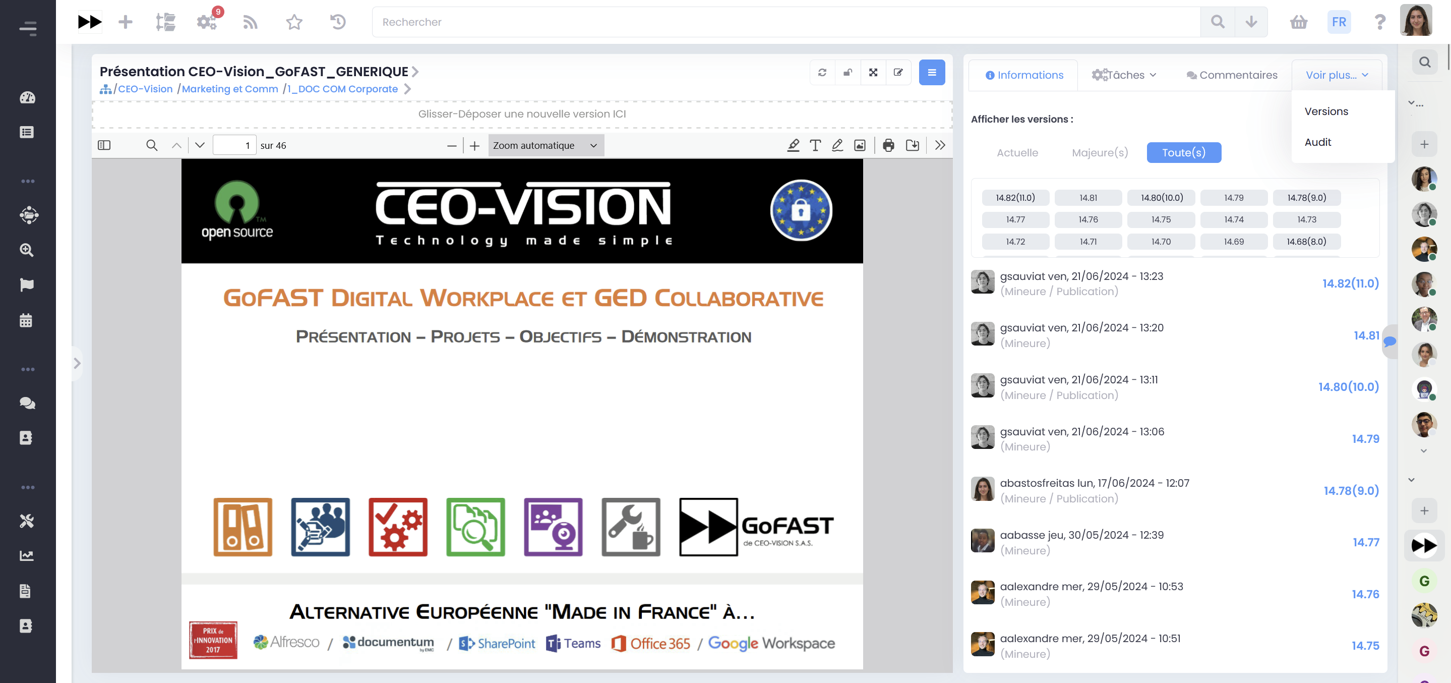 exemple de gestion des versions