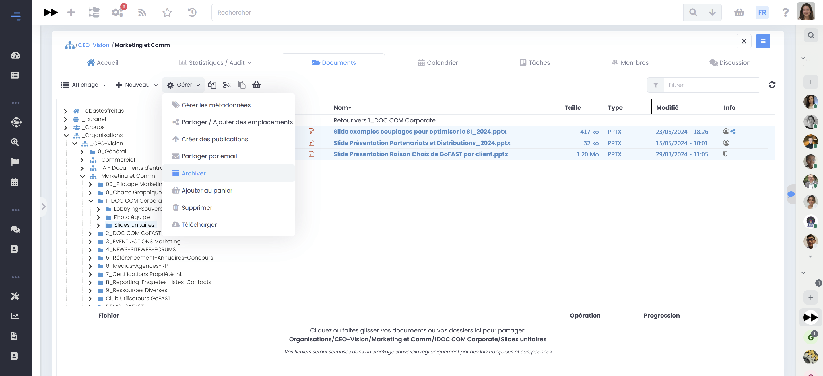 demonstration de préarchivage DUA