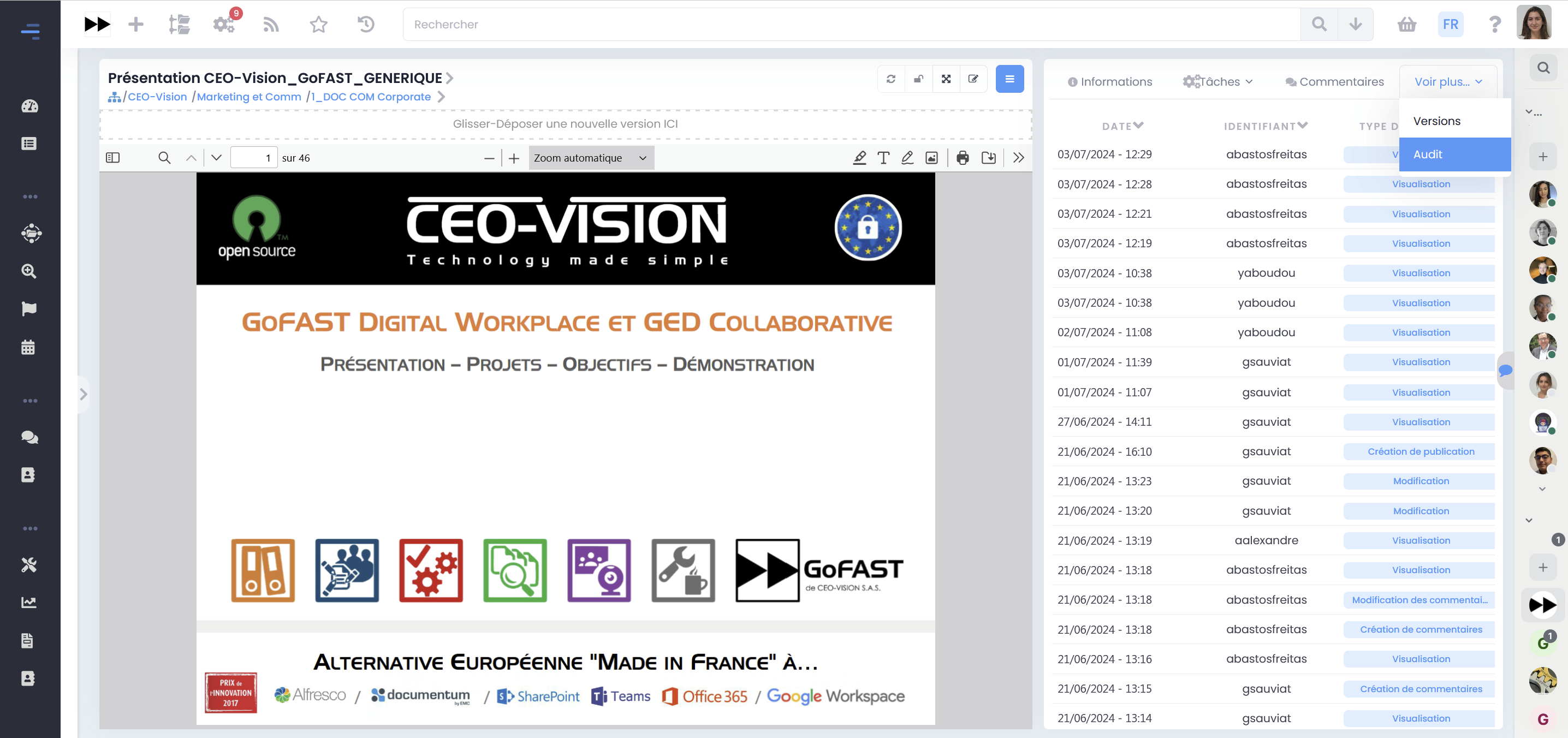 capture d'écran de gofast