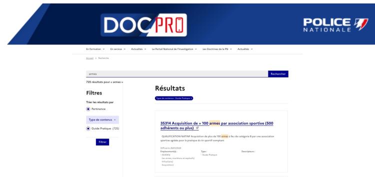GoFAST, Mise en production de DocPro à l'Académie de Police