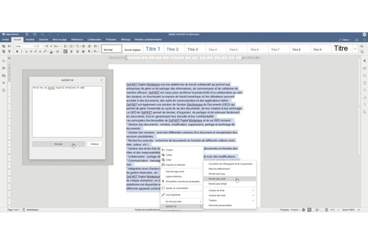GoFAST AI: a sovereign AI OnlyOffice plugin