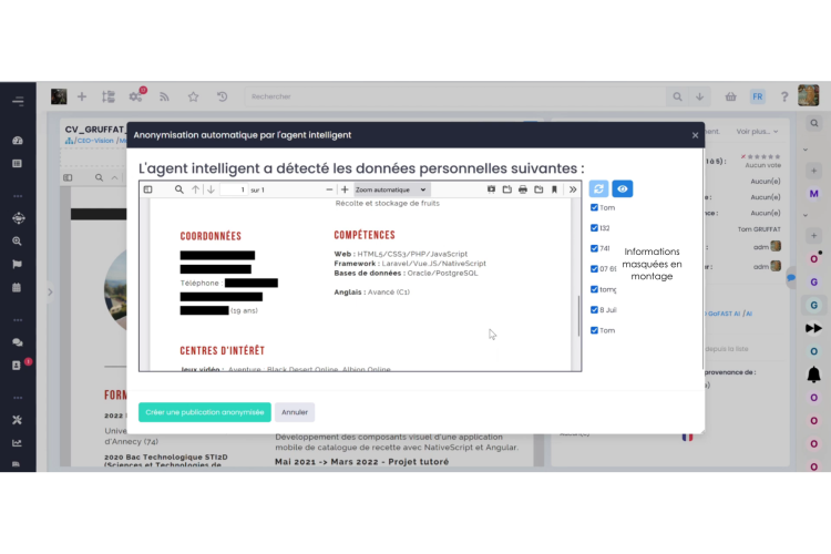 Automatic document anonymization GoFAST AI
