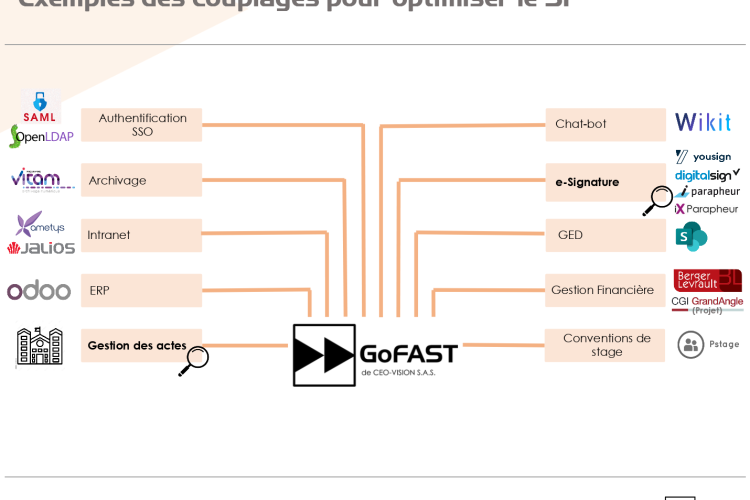 Différents couplages et utilisations GoFAST