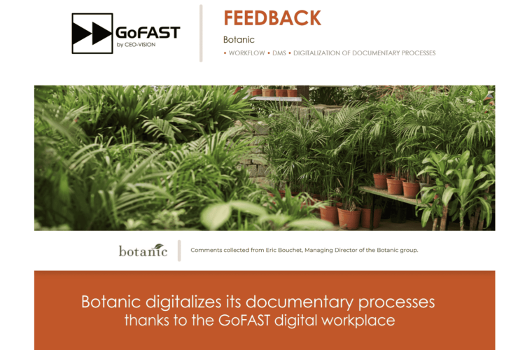 Feedback Botanic Digital Workplace and DMS GoFAST