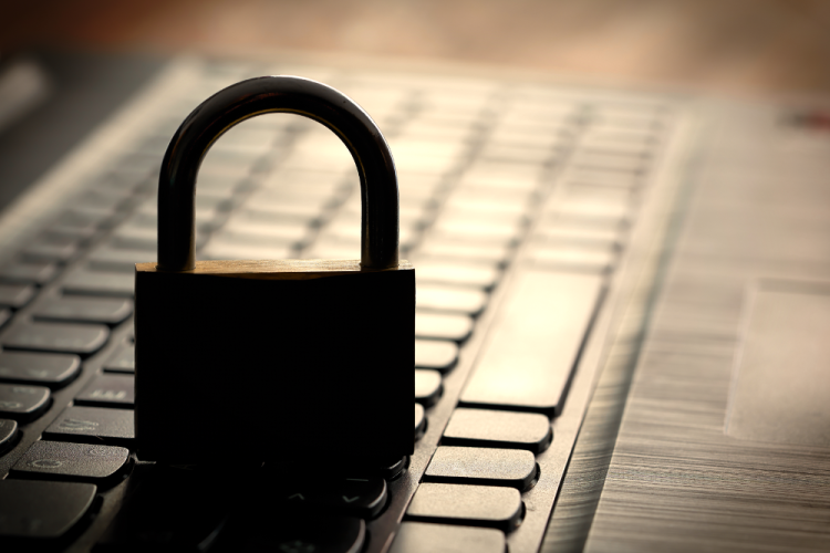 A lock on a keyboard